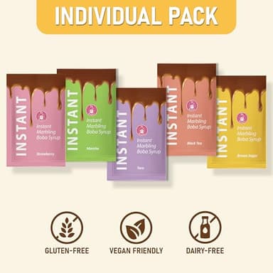 O's Bubble Boba Tea Kit - Bubble Tea Kit - All in One Boba Kit for Boba Tea Lovers - Boba Party Kit for Boba Drinks - Boba Kit for Kids - 6 Servings Includes Cups, Straws, Stirrer (Party Kit Variety Pack Upgrade) - Image 4