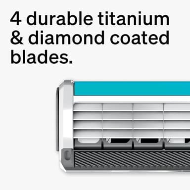 Schick Quattro Titanium 4-Blade Razors for Men | 1 Mens Razor Handle and 16 Refill Blades for Shaving - Image 2