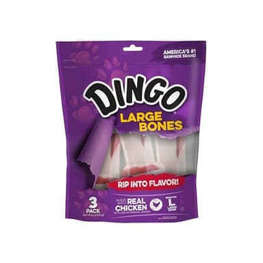 Dingo Rawhide Bone, Large, 3-Count - Image 2