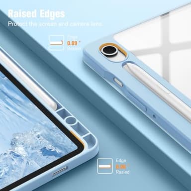 Fintie Hybrid Slim Case for Samsung Galaxy Tab S10 Lite/ S10 FE/ S9 FE 10.9 Inch/Tab S9 11 Inch with S Pen Holder, Shockproof Cover with Clear Transparent Back Shell, Auto Wake/Sleep, Blue - Image 7