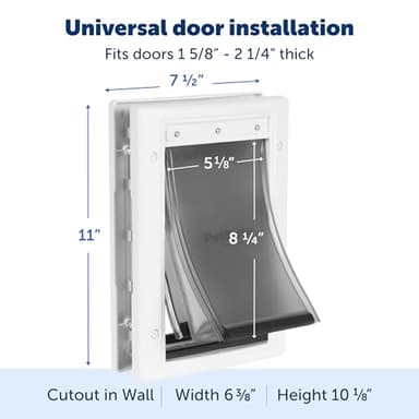 PetSafe Extreme Weather Pet Door - Insulated Weather-Resistant Dog & Cat Door with Durable Plastic Frame - Maximum Energy-Saving Efficiency - Small - for Dogs & Cats up to 15 lbs - Image 6