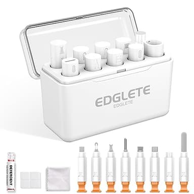 iPhone Cleaning Kit iPhone Cleaner, Phone Charging Port Cleaning, Cell Phone Repair Restore Tool for AirPod pro and iPad, Lightning Charger Cables Speaker Cleaner for Electronic Devices, White - Image 1