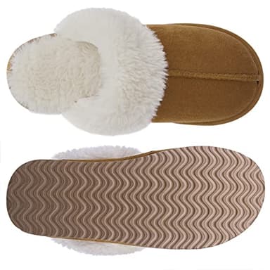 Litfun Women's Fuzzy Memory Foam Slippers Fluffy Winter House Shoes Indoor and Outdoor, Chestnut 7-7.5 - Image 5
