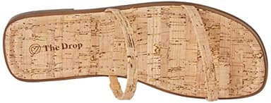 The Drop Women's Paris Square Toe Two Strap Flat Sandal, Cork, 8 - Image 5