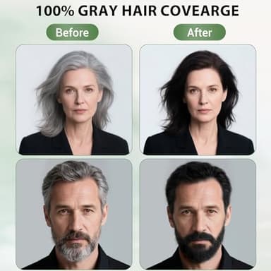 Farndu Black Hair Dye Shampoo for Women & Men, Gray Hair Coverage Herbal Natural 3 in 1 Hair Color Shampoo, Champu para canas - Image 4