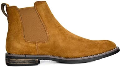 Bruno Marc Men's Suede Leather Chelsea Ankle Boots,Size 10,Camel,URBAN-06 - Image 3