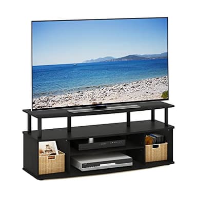 Furinno Jaya Large Entertainment Center Hold up to 55-in TV, Inches, Blackwood - Image 1