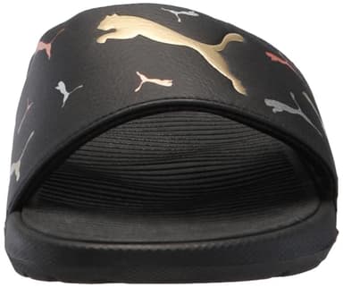 PUMA Women's Cool Cat 2.0 Slide Sandal, TOSS Black-Metallic Gold Silver, 6 - Image 2