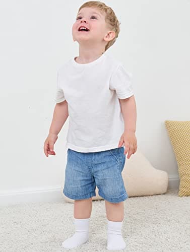 ZAPLES Baby Non Slip Grip Crew Socks with Anti Skid Soles for Infants Toddlers Kids Boys Girls, Assorted 12 Pack, 8-10 Years - Image 5