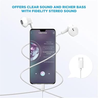 USB C Headphones for iPhone 17/16/15 Pro Max Plus Type C Earphones with Microphone & Remote Noise Cancelling Earbuds for iPhone 17/16/15 Pro, iPad, Galaxy S23/S22/S21/S20/Ultra Note 10/20 - Image 6