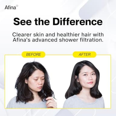 Afina Filtered Shower Head - High Pressure Rain Shower - Removes 99% Chlorine, Heavy Metal & Chemicals - Water Filter for Hard Water - Bathroom Accessories & House Essentials Brushed Nickel Showerhead - Image 5