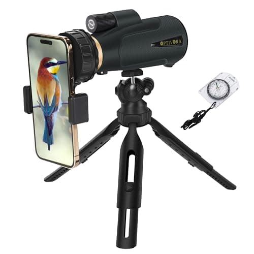 OPTIVORA Monoculars for Adults High Powered,14x60 Monoscope for Adults High Powered,Monocular Telescope with Smartphone Adapter and Tripod Mount,Monoscope Suitable Birdwatching Concert, etc.