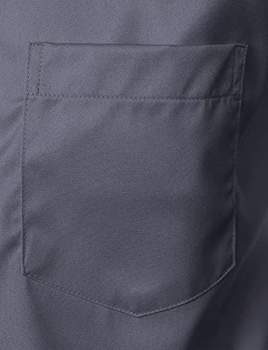 ZEROYAA Men's Urban Stylish Casual Business Slim Fit Long Sleeve Button Up Dress Shirt with Pocket ZLCL29 Charcoal Gray XXX-Large - Image 6