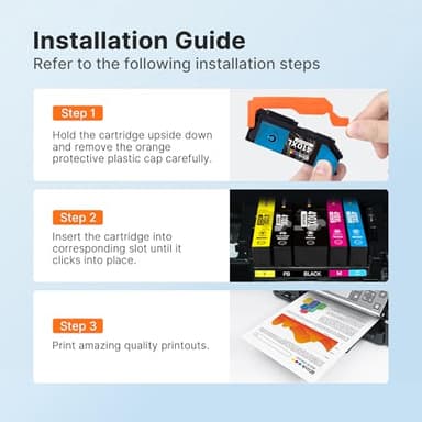 E-Z Ink 410 Ink Cartridges Remanufactured for Epson 410 410XL Printer Ink Cartridges 5 Pack Work with Expression XP-7100 XP-640 XP-830 XP-530 XP-630 XP-635 (Black, Cyan, Magenta, Yellow, Photo Black) - Image 6