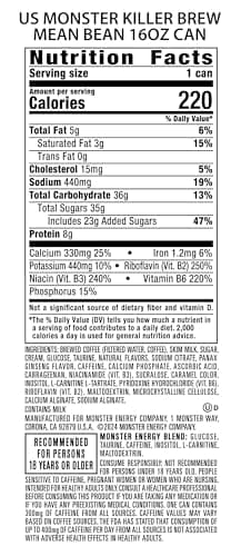 Monster Energy Killer Brew Mean Bean,15 Fl Oz (Pack of 12) - Image 4