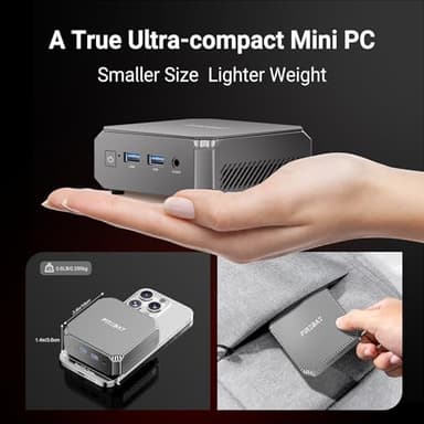 FIREBAT Mini PC Computer N150 Intel (3.6GHz)【T2】 DP1.4, 1GHz 24EUS 4K UHD, 16GB SO-DIMM DDR4 RAM 512GB M.2 SSD, Small Mini Desktop Computer for Office, Business, Home, School, Education - Image 2