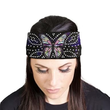 Milwaukee Leather | Bling Designed Wide Headbands-Headwraps for Women Biker Bandana - One Size - Image 1