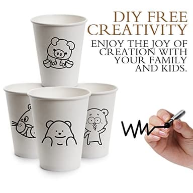 Ginkgo 100 Pack 12 oz Disposable Thickened Paper Coffee Cups with Lids and Sleeves, To Go Hot Coffee Cups, Hot Chocolate, Cocoa and Coffee Bar Supplies - Image 7