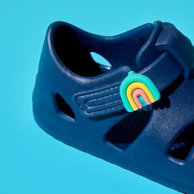 Ten Little Splash Sandal Rainbow Charms for Kids, 2-Pack Silicone Shoe Charms for Boys and Girls - Image 3