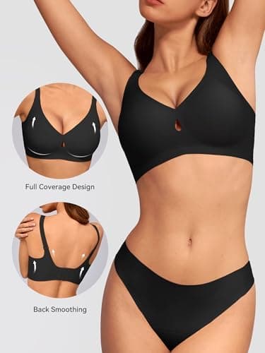 LUCKMEEY Bras for Women No Underwire Wireless Bras - Seamless Push Up Full Coverage Bralettes Comfortable Everyday Bra - Image 3
