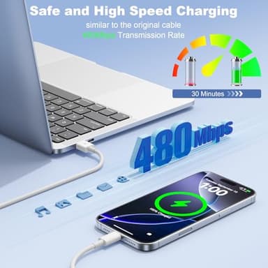 Car Carplay Cable for iPhone 17 Pro Max/Air/16/15 Pro Max/Plus/16e Cables,2Pack USB A to USB C for iPhone USB C Cord,USB C Cable for iPad Pro/iPad Air Android Charger Cord Type-C Charging Cable 3FT - Image 5