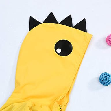 YOUNGER TREE Toddler Baby Boy Girl Duck Raincoat Cute Cartoon Hoodie Zipper Coat Outfit (Dinosaur, 3T) - Image 3