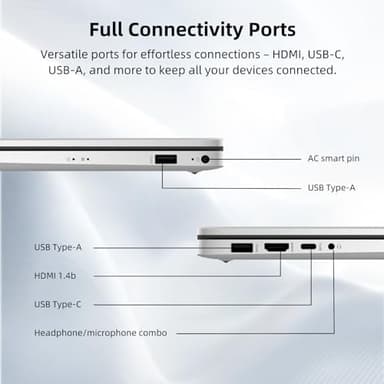 HP 17 Laptop - AMD Ryzen 5 7430U Processor, 17.3inch 250 Nits FHD IPS Display, Webcam, Wifi6, Numeric Pad, Windows 11 Pro Computer PC for Business & Students (64GB RAM, 2TB SSD) - Image 9