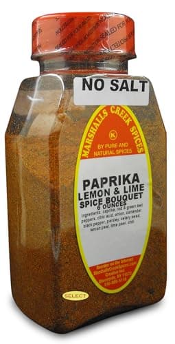 Marshalls Creek Spices, Select PAPRIKA LEMON & LIME SPICE BOUQUET, NO SALT 6 ounces - Image 1