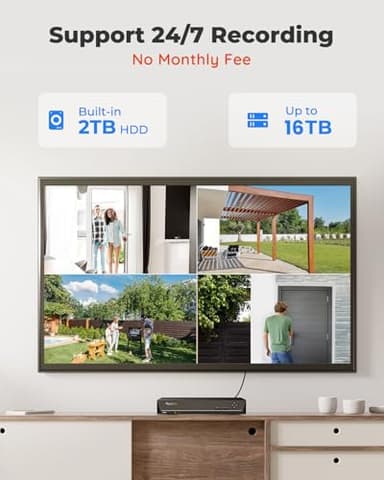 REOLINK 8CH 5MP Security Camera System, 4pcs Wired PoE Cameras for Home Security Outdoors, Smart Person/Pet/Vehicle Detection, 4K 8CH NVR with 2TB HDD for 24-7 Recording, RLK8-410B4-5MP White - Image 5