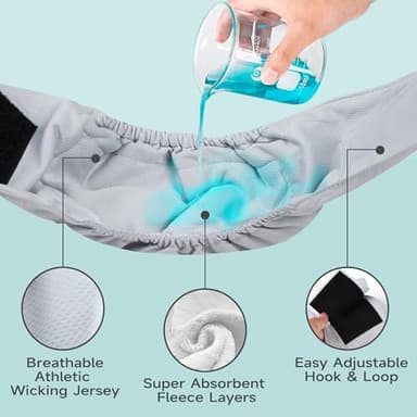 Tuiskusa Male Dog Diapers, High Absorbing Dog Belly Bands for Male Dogs, Washable Reusable Dog Males Wraps(5 Pack) - Image 2