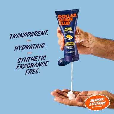 Dollar Shave Club | The Member Exclusive Shave Set | 4 Swift Rinse Refill Cartridges, 1 Handle (Blue), 1 Shave Butter 3 ounce, 1 Razor Cover, Razors for Men - Image 7
