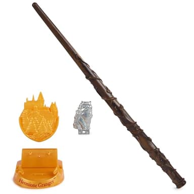 Wizarding World Harry Potter, 12-inch Magical Collector Hermione Granger Wand with Stand & Die-cast Icon, Magical Creatures, Accessory for Halloween Costumes - Image 1