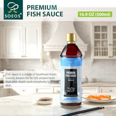 Soeos Premium Fish Sauce, 16.9 fl oz (500ml) – Authentic Fish Sauce Crafted Umami Sauce for Dressings, Marinades & Stir-Fries | Unlock Rich, Bold Flavors - Image 4
