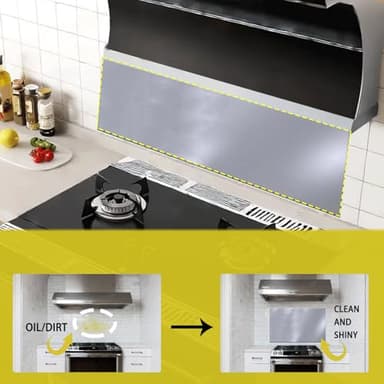SHACO 24 x 30 Inch Stainless Steel Backsplash for Kitchen Wall, Range Hood Stove Backsplash Stainless Steel Protector, Metal Panel with Pre-drilled Hole, Microfiber Towel and Matching Screw - Image 3