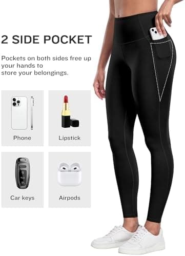 LZYVOO Leggings with Pockets for Women, 6 Packs Soft High Waisted Tummy Control Workout Yoga Pants - Image 4