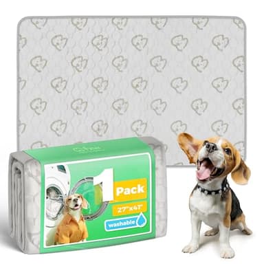 FXW Washable Pee Pads for Dogs, Puppy Pads with Super Absorbent, Specifically Designed for 42inch Cages, 41" × 27" Rectangle, Khaki, 1 Pack - Image 1
