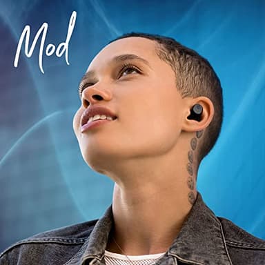 Skullcandy Mod Wireless Earbuds, Bluetooth Headphones, Up to 32 Hours Battery, Noise Isolating Fit, Sweat and Water Resistant, Microphone for iPhone Android - Light Grey/Blue - Image 5