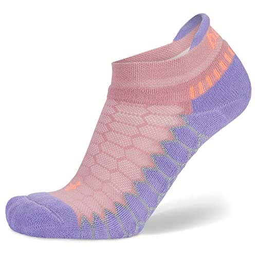 Balega Silver Compression Fit Performance No Show Athletic Running Socks for Men and Women (1 Pair), Dusty Pink, Small - Image 1