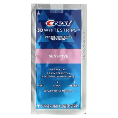 Crest 3D Whitestrips Sensitive At-Home Teeth Whitening Kit, 18 Treatments, Gently Removes 15 Years of Stains, Crest Whitestrips, Teeth Whitening Kit - Image 3