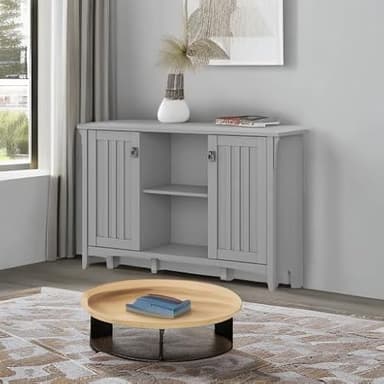Bush Furniture Salinas Accent Storage Cabinet with Doors and Shelves, Farmhouse Cabinet Buffets & Sideboards - Image 6