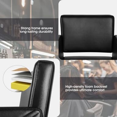 Artist Hand Salon Chair for Hair Stylist, Stylist Chair with Heavy Duty Hydraulic Pump, 360 Degrees Rolling Swivel Spa Beauty Equipment for Hair Stylist Women Man, Max Load Weight 330 Lbs - Image 6