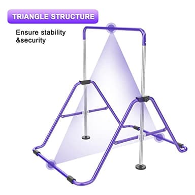 RINREA Gymnastic Bars for Kids with Adjustable Height, Folding Gymnastic Training Kip Bar, Expandable Horizontal Bar for Home - Image 9