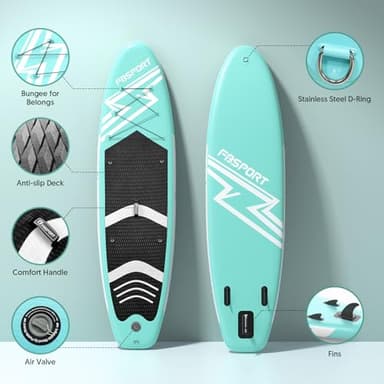 FBSPORT 11' Premium Stand Up Paddle Board, Yoga Board with Durable SUP Accessories & Carry Bag | Wide Stance, Surf Control, Non-Slip Deck, Leash, Paddle and Pump for Youth & Adult - Image 3