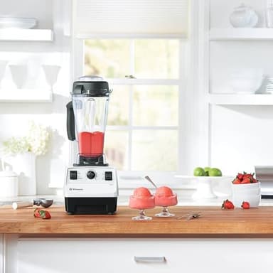 Vitamix 5200 Blender, Professional-Grade Blender for Smoothies, Soups, Ice Cream and More, Stainless-Steel Blades, Self-Cleaning Kitchen Appliance, 64 Oz Container, White - Image 2