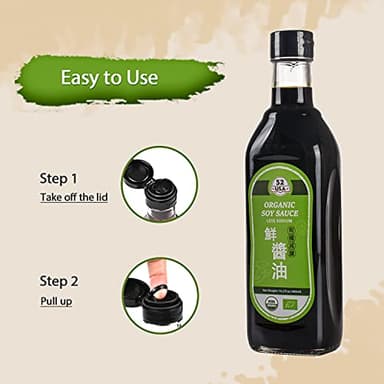 52USA Soy Sauce Low Sodium, 16.2oz(480ml), USDA Organic Dark Soy Sauce, Naturally Brewed, Zero Additives, No Coloring, Low Sodium Soya Sauce Perfect for Marinating Fish, Meat, Vegetables - Image 7