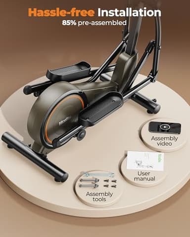 Niceday Elliptical Machine, Elliptical Exercise Machine for Home Use with Hyper-Quiet Magnetic Driving System, 20IN Stride, 16 Resistance Levels, 500LBS Loading Capacity, App Supported - Image 8