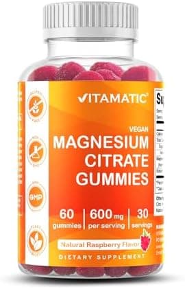 Vitamatic Magnesium Gummies 600mg per Serving – 60 Vegan Count for Relaxation, Muscle, Bone, and Energy Support - Image 3