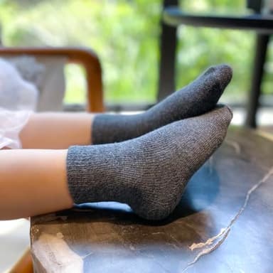 JAKIDAR 12 Pack Baby Toddler Socks Non Slip Grip Cotton Crew Socks for Boys Girls Infants Kids, Angola Red, 12-24 Months - Image 5