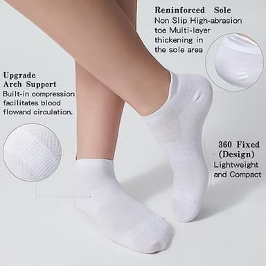 Varietyou Ankle Socks Women's and Mens - 6/10 Pairs Low Cut Tab & No Show Athletics Running Socks - Image 5