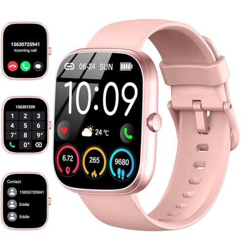 Smart Watch for Women, 2025 HD 1.91" Smartwatch (Answer/Make Call), 112+ Sports Modes Fitness Activity Tracker, Calories/Heart Rate/Sleep Monitor, IP68 Waterproof Step Counter for Android iOS, Pink - Image 1